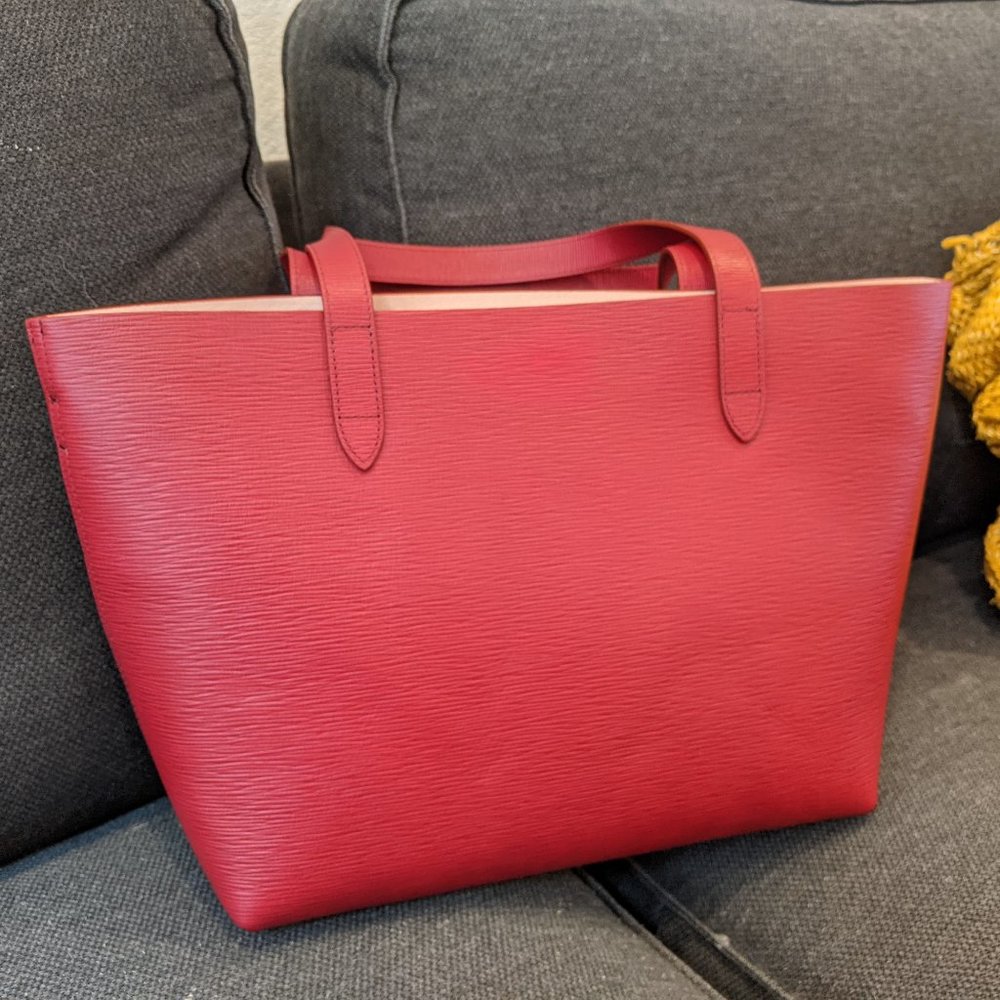 Cuyana Small Structured Tote in Red/Blush (New)